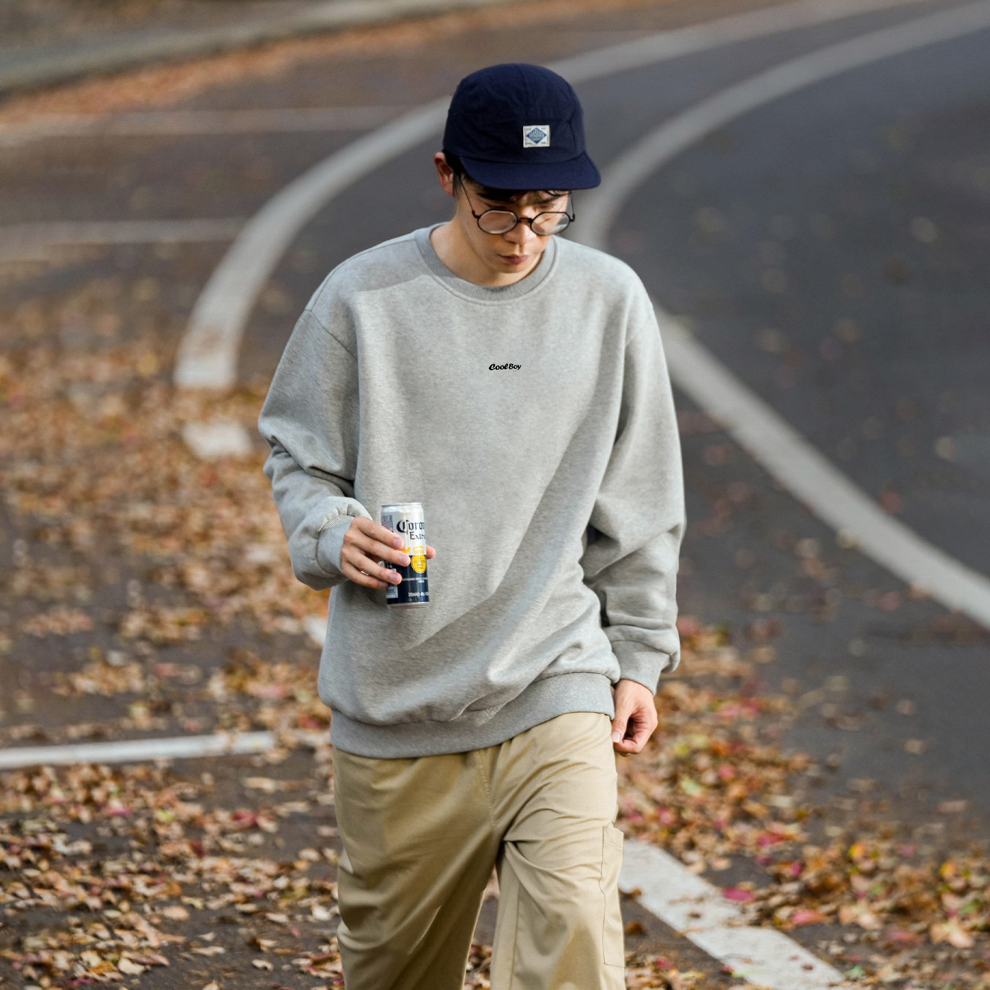 Radiohead23秋新款卫衣男灰色圆...