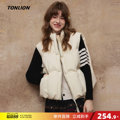 唐狮2026秋冬季短款马甲羽绒服女外穿背心保暖时尚净色百搭好看