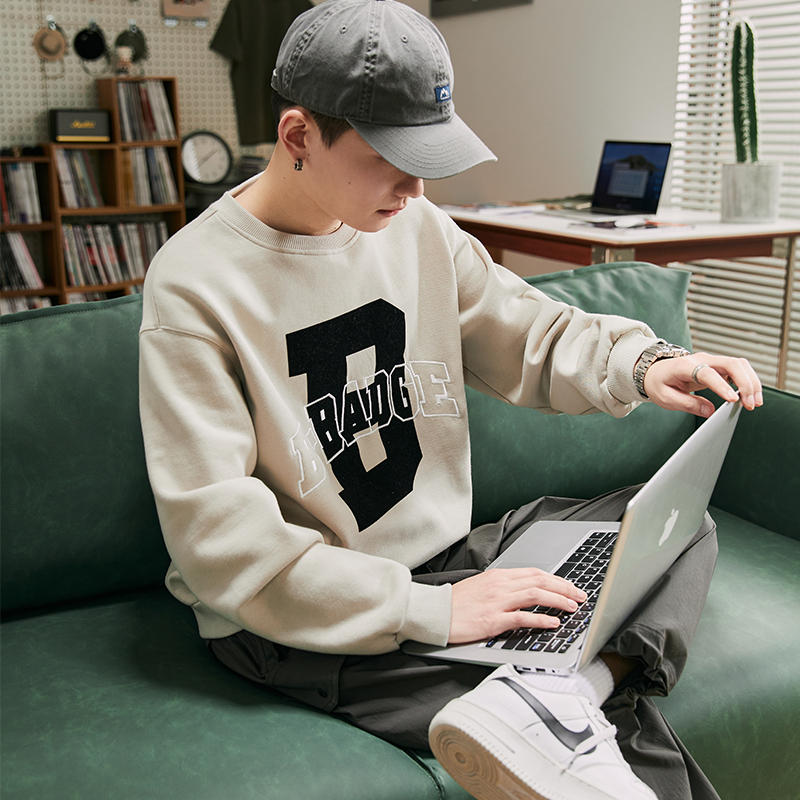 新款男士圆领卫衣唐狮