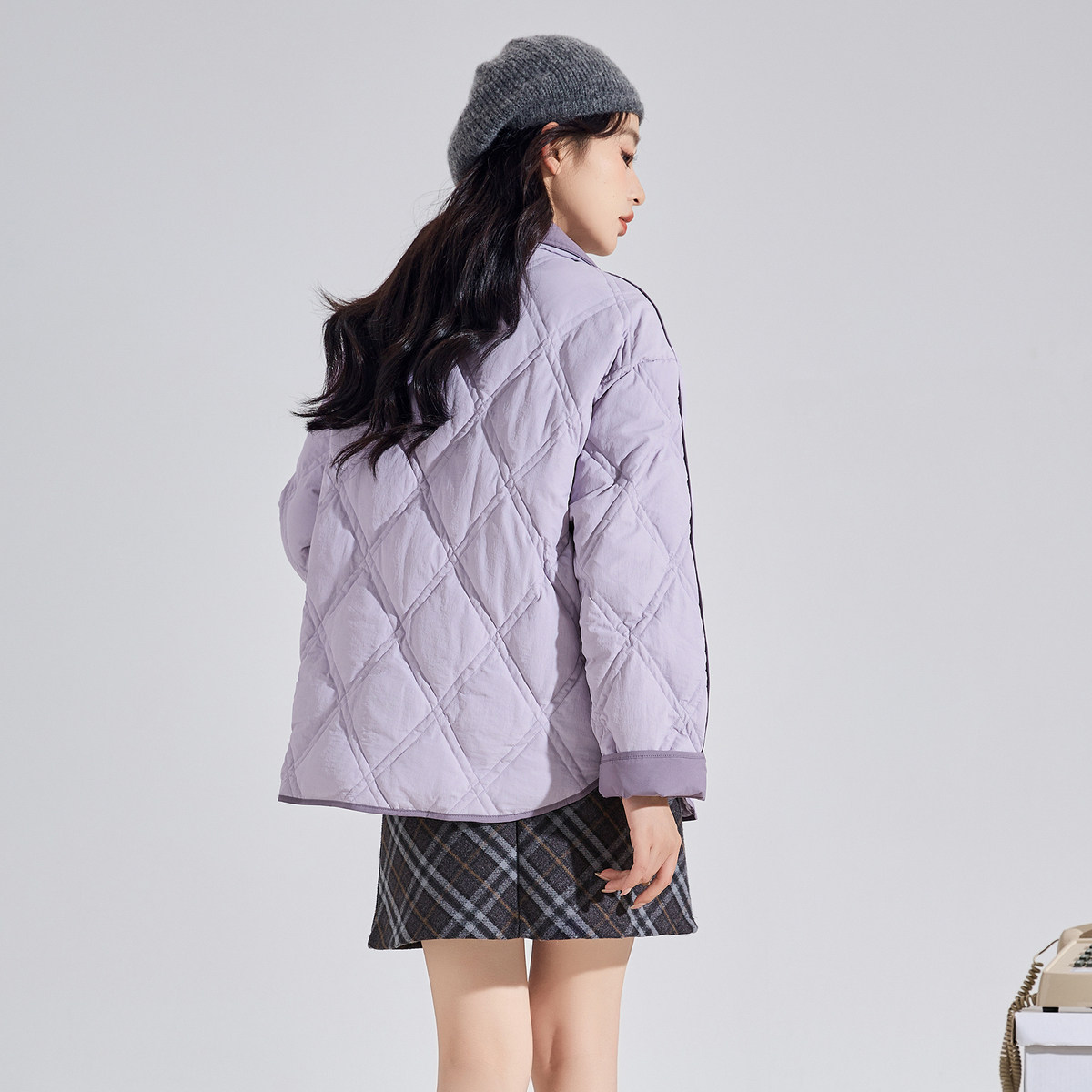 【防水】唐狮撞色羽绒服女冬季新款2024防水保暖外套流行冬装薄款