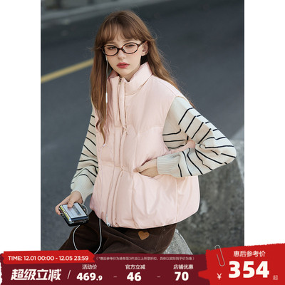 唐狮2025秋冬季短款马甲羽绒服女外穿背心保暖时尚净色百搭超好看