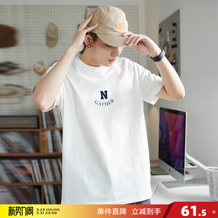 休闲打底衫 唐狮新款 t恤纯棉男衣服半袖 短袖 上衣纯色潮 夏季