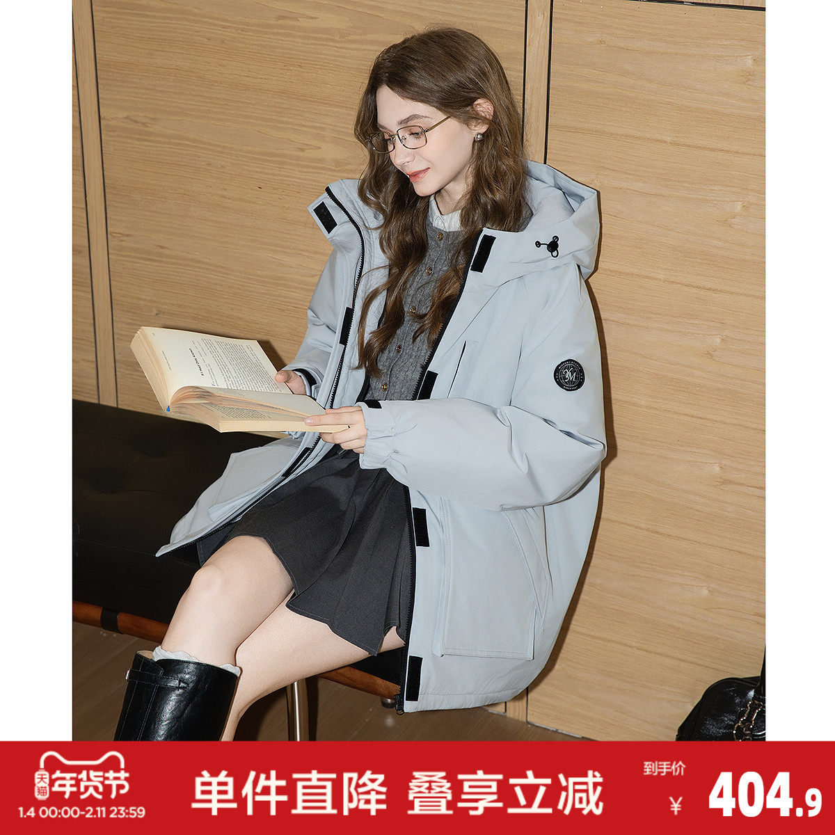 yoe2026冬季工装羽绒服女连帽加厚防寒短款羽绒外套超好看休闲,女装/女士精品,羽绒服,淘宝优惠券,粉丝福利购,淘宝优惠卷