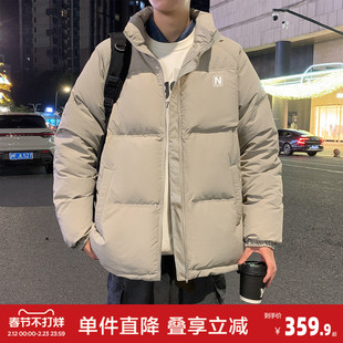 唐狮2026冬季新款男士羽绒服立领加厚外套日系休闲保暖面包服潮流