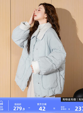 唐狮冬季新款棉衣女外套短款小棉袄奶fufu小个子仿羊羔绒棉服