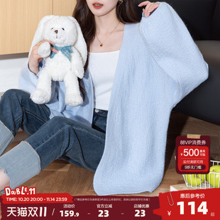 唐狮2025秋冬毛衣女泡泡袖 外套高级感 慵懒风减龄显瘦气质针织开衫