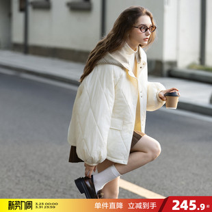 棉服高级感秋冬外套时尚 棉衣女冬季 棉袄 女拼接短款 唐狮2026冬季