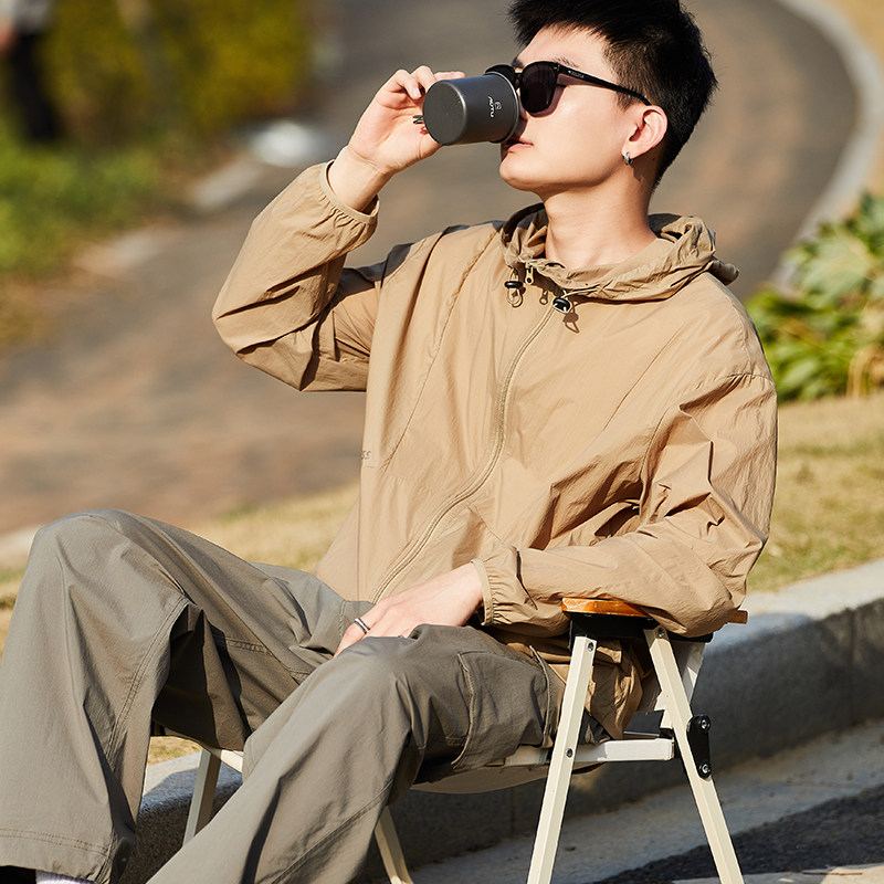 唐狮防晒衣男2024新款夏季外套男薄款防紫外线钓鱼防晒服连帽透气