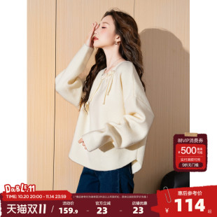 盘扣净色高级宽松女士针织毛线衫 毛衣女新中式 新款 唐狮2025春季