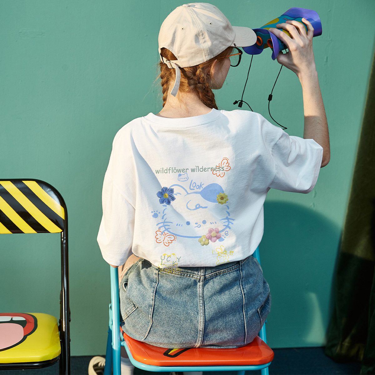 唐狮2026夏季女新款短袖T恤女圆领可爱甜美休闲百搭宽松上衣pc,女装/女士精品,T恤,淘宝优惠券,粉丝福利购,淘宝优惠卷