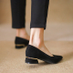 晚风女鞋 女平底软底职业正装 韩版 法式 百搭气质皮鞋 黑色单鞋 工作鞋