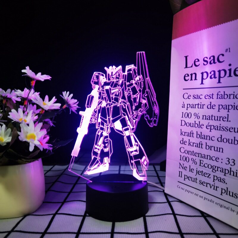 高达手办发光小夜灯敢达强袭自由