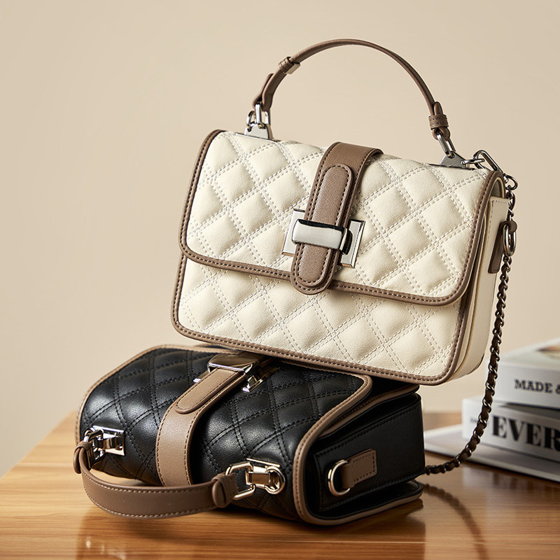 包包女2024新款斜挎菱格包流行轻奢品牌大容量小众高级感真皮女包,箱包皮具/热销女包/男包,小方包,淘宝优惠券,粉丝福利购,淘宝优惠卷