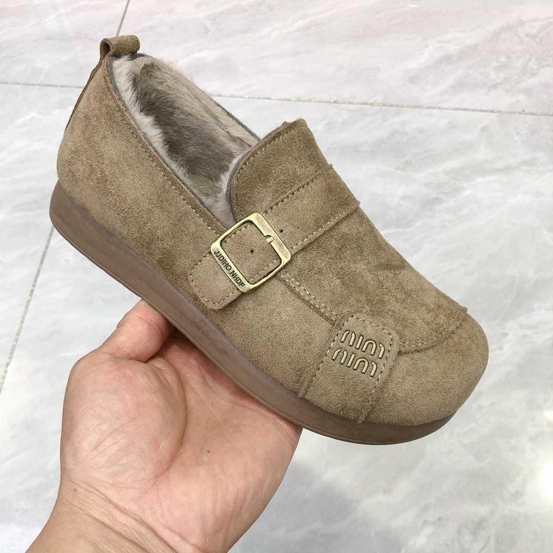 怡轩阁老北京布鞋女棉鞋冬季加绒保暖一脚蹬懒人鞋加厚防滑妈妈鞋