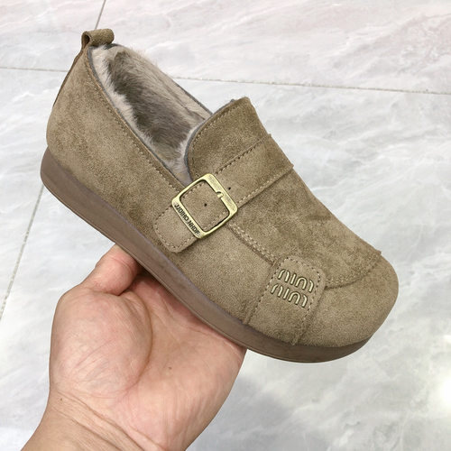 怡轩阁老北京布鞋女棉鞋冬季加绒保暖一脚蹬懒人鞋加厚防滑妈妈鞋