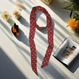 140cm红色爱心丝巾腰带辣妹氛围感系腰饰腰绳配牛仔裤配饰新品女