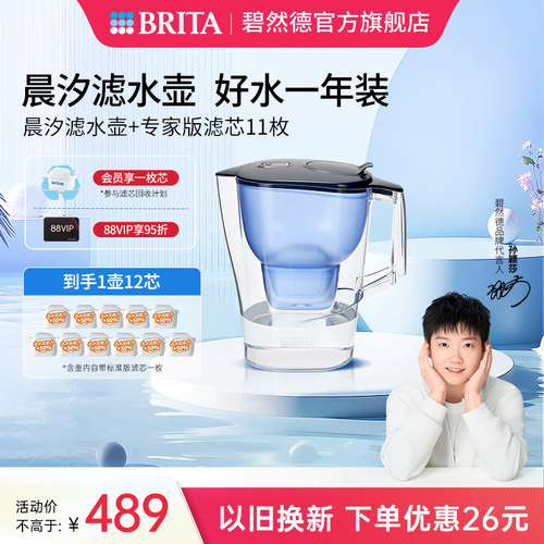 碧然德过滤水壶净水器1壶12芯