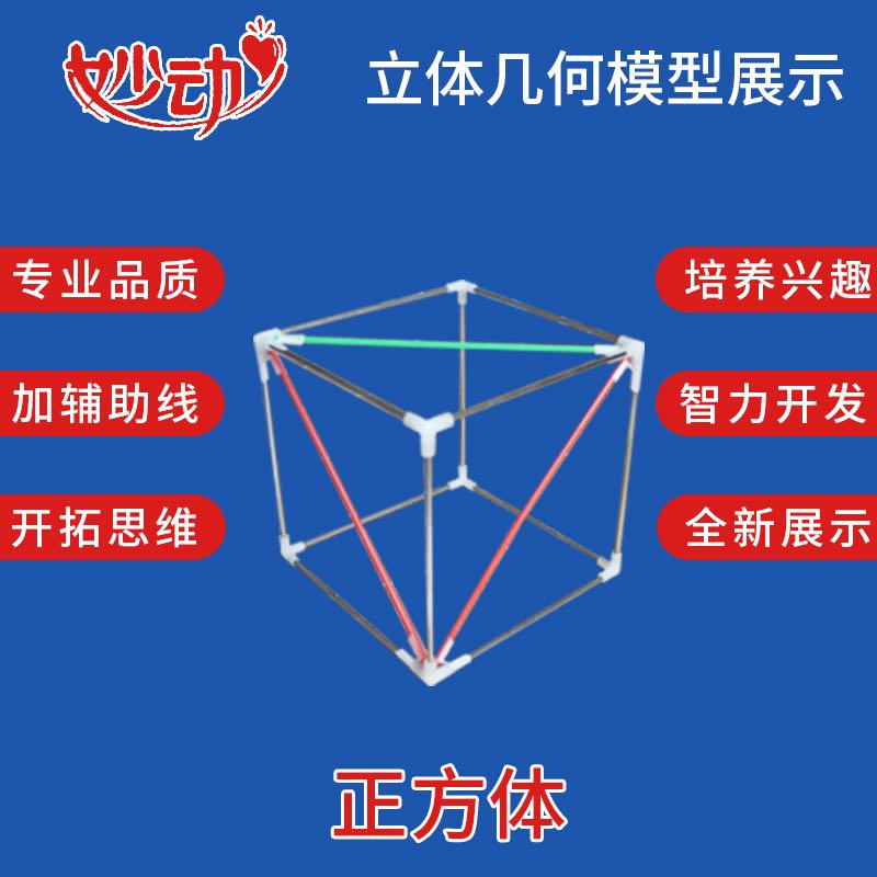 不锈钢三棱锥长方体正方体框架立体几何模型数学具棱长演示教具