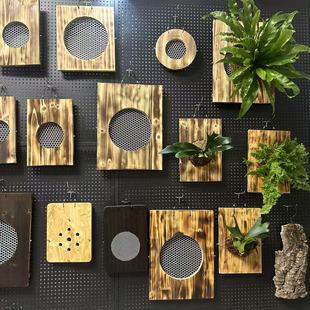 鹿角蕨种植板实木整板碳化加厚板石斛兰花绿植挂板网红植物定植板