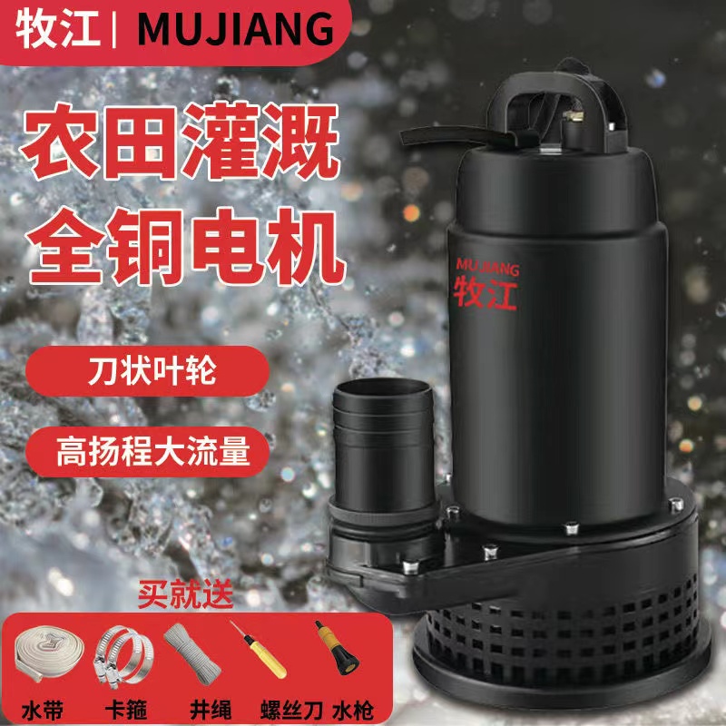 牧江直流切割污水泵12V48V60V72V污水泥漿泵電瓶車抽水農(nóng)用灌溉大