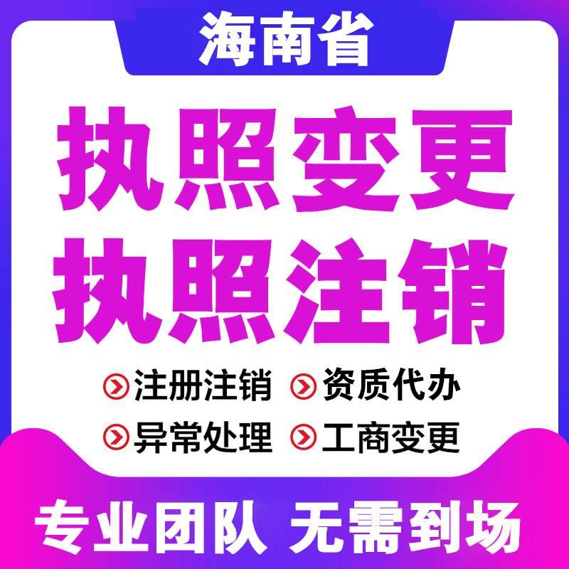 海南海口澄迈公司营业执照注销工商变更法人股东经营范围变更地址 商务/设计服务 商务服务 原图主图