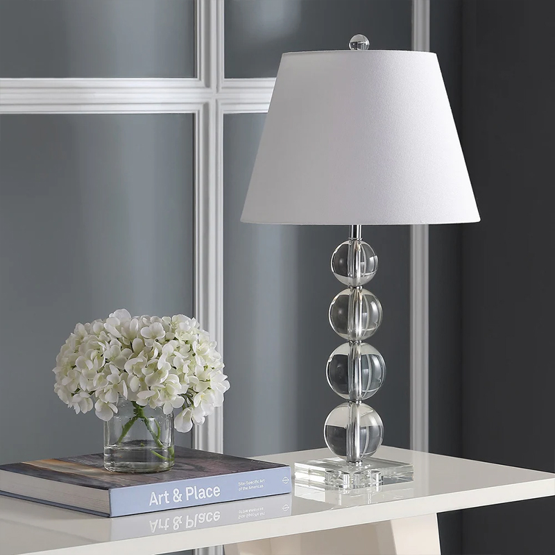 美式乡村客厅卧室水晶台灯