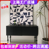 饰柜收纳储物柜 隔断装 新品 网红玄关柜黑色钢琴烤漆餐边柜创意个性