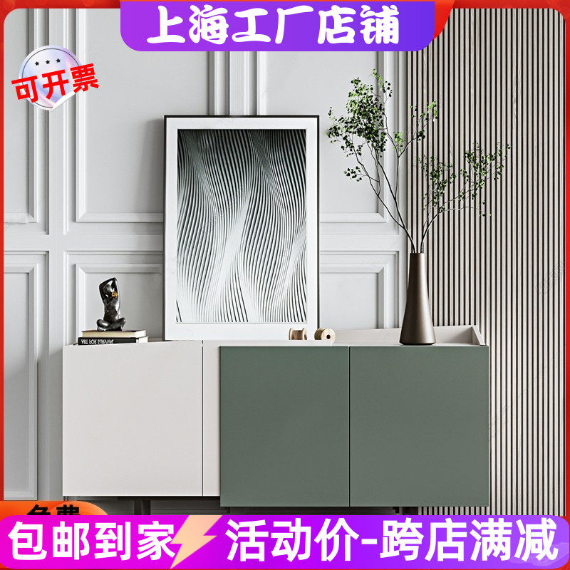 岩板网红钢琴烤漆餐边柜现代简约茶水柜极简艺术玄关储物柜整装