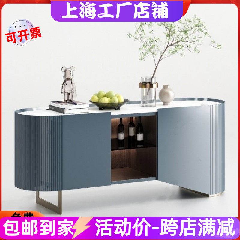 北欧钢琴烤漆餐边柜创意艺术入户玄关柜现代简约茶水柜储物柜整装