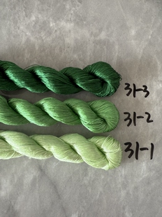 无捻免劈蚕丝线缠花绒花非遗diy专用线31号绿色
