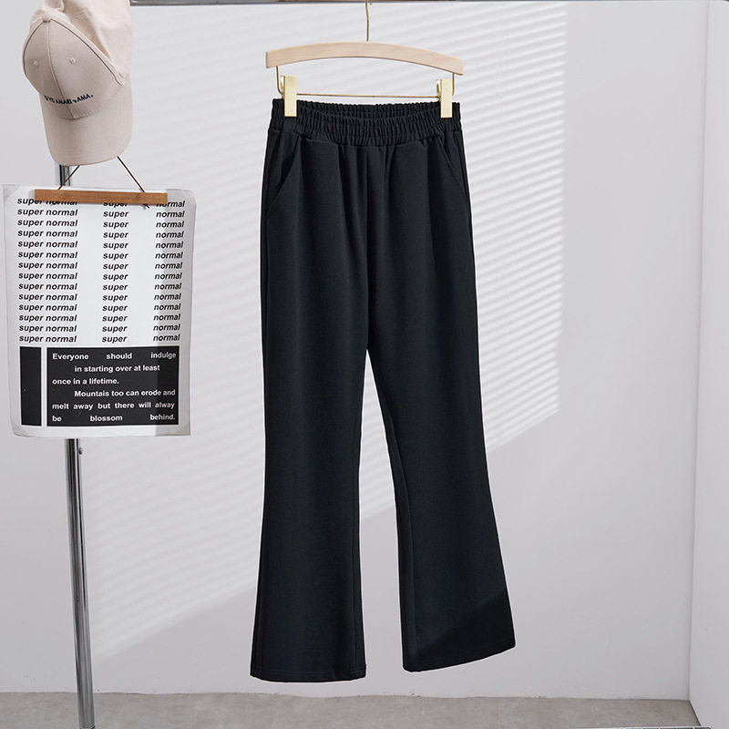 300斤大码女装胖mm加肥加大特大码女装特肥微胖显瘦裤子微喇叭裤