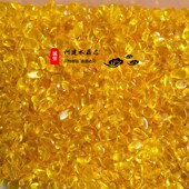 饰饰品散珠花盆装 饰装 潢石 黄水晶碎石优化加色水晶摆件宝盆装 包邮