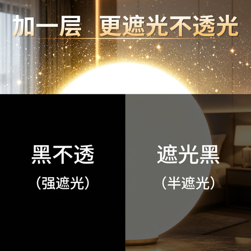卧室灯太亮黑色遮光贴纸