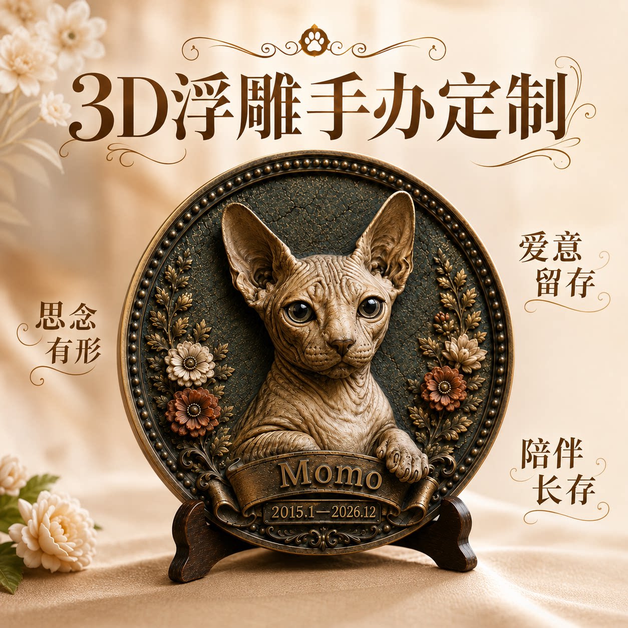 3D浮雕手办照片定制纪念礼物图片
