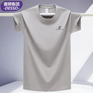 唐狮集团DESSO重磅纯棉青年短袖T恤男女圆领印花潮牌团体定制上衣