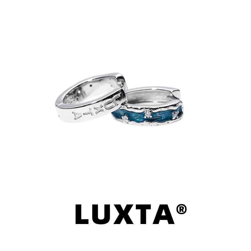 LUXTA原创蓝色冰川耳环