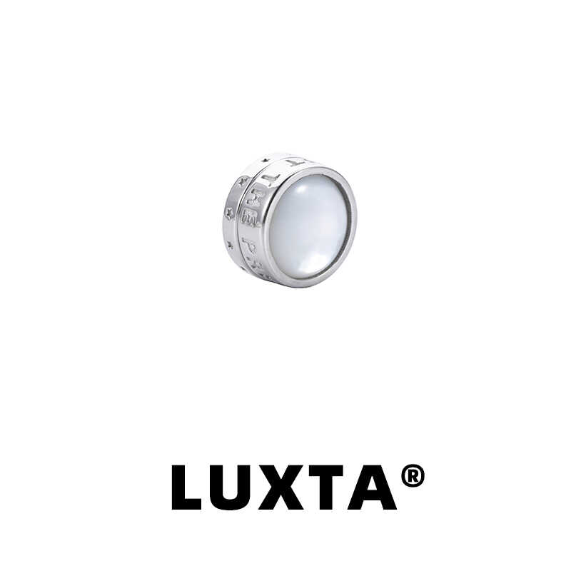 LUXTA纯银母贝无耳洞耳钉男