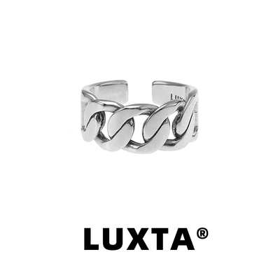 纯银古巴戒指欧美嘻哈