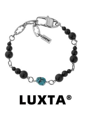LUXTA原创 绿松石拼接黑玛瑙手链 嘻哈男高级感女同款 可调节