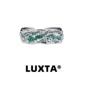 开口可调 嘻哈男高级感指环 LUXTA 纯银绿冰川戒指