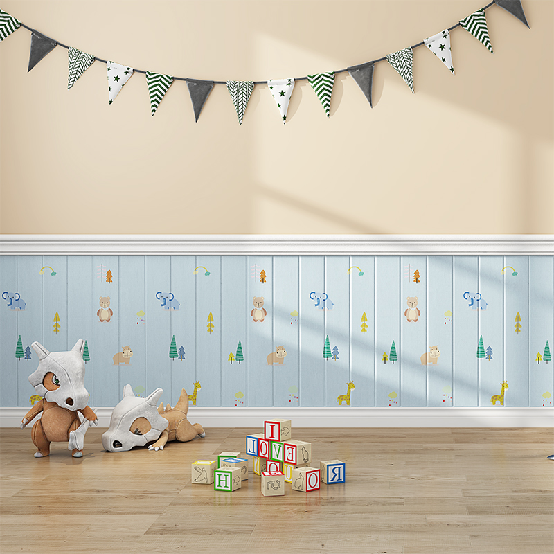 卡通泡沫墙纸自粘卧室温馨墙裙墙贴自贴家用防撞壁纸