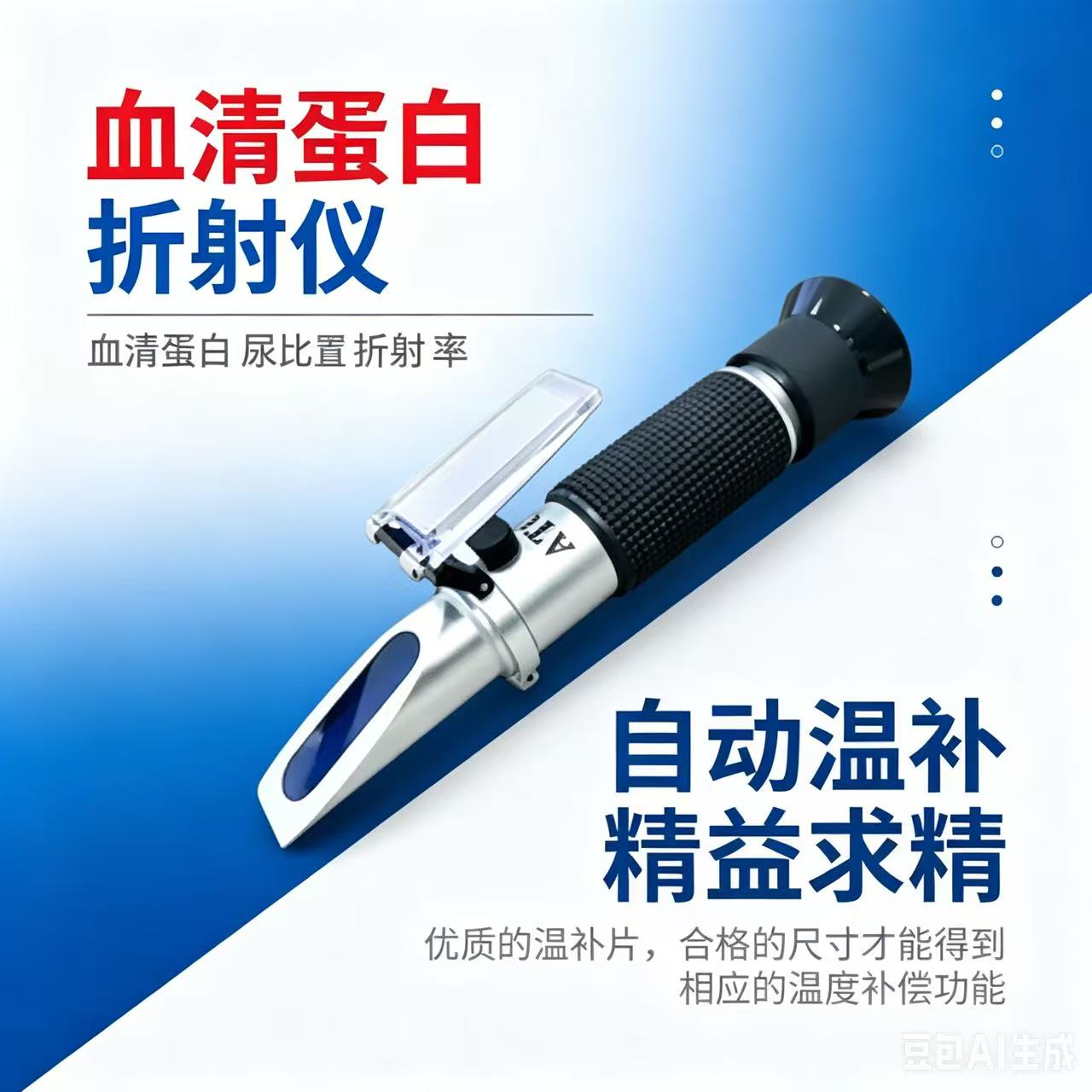 血清蛋白折射仪尿比重检测仪医用折光仪宠物临床折射率测试仪