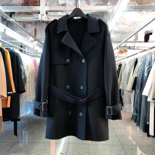 双面呢羊毛大衣女短款小个子2025年新款秋冬季韩版 A型风衣款外套