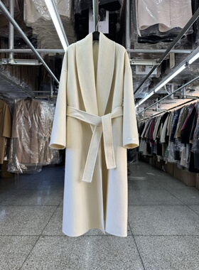 翻领双面羊毛大衣女中长款25年秋冬新款韩版宽松简约气质毛呢外套