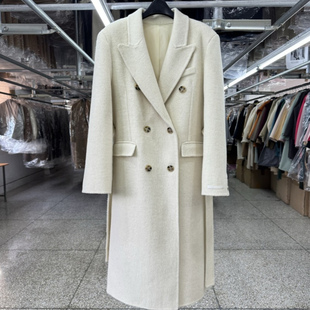 双面羊毛大衣女中长款25秋冬新款韩版通勤直筒双排扣加厚毛呢外套