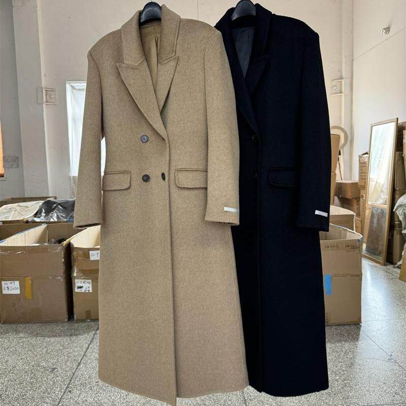 沙漏西服款双面羊毛大衣女长款过膝双排扣秋季韩素汐同款毛呢外套,女装/女士精品,毛呢外套,淘宝优惠券,粉丝福利购,淘宝优惠卷