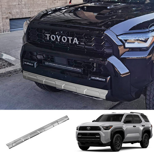 适用于25款TOYOTA 4Runner前保险杠护板超霸前杠防撞饰条不锈钢贴