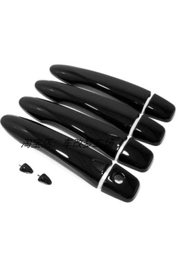 奇骏劲客逍客新骐达新蓝鸟途达外拉手装饰盖 门把手改装黑色贴壳