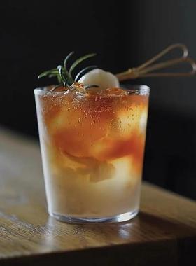 日式超薄款威士忌杯鸡尾酒杯创意冰美式拿铁咖啡调酒杯果汁冷饮杯