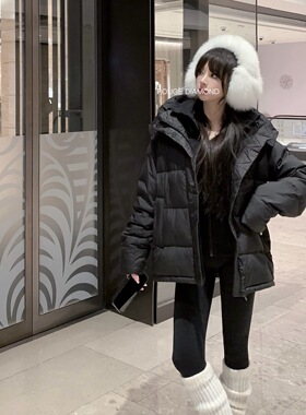 ROUGE DIAMOND Lulu同款wunder puff五格泡芙羽绒服轻盈保暖/黑色